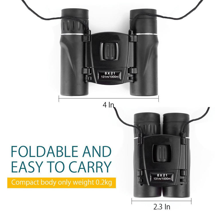 Lightweight FMC Coated Lens Mini Pocket Folding Telescope 8x21 Sakura binoculars For Travel Hiking Bird Watching