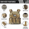 Customization Logo Durable 1000D Nylon Military Tactical Vest For Man And Women 