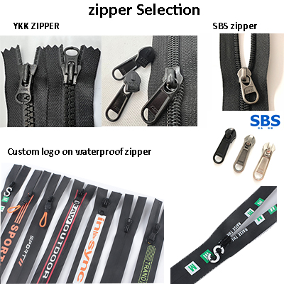 zipper selection