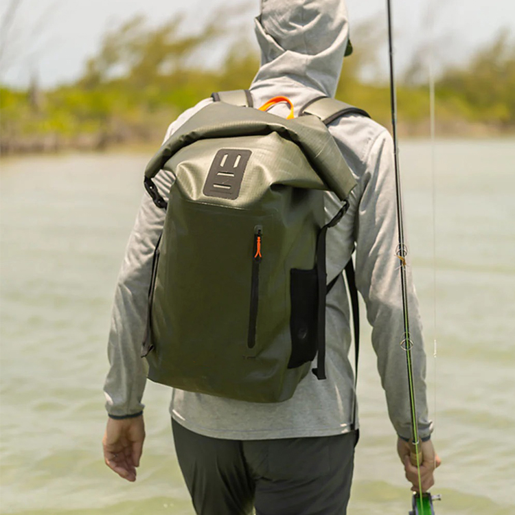 Customize Logo Rolling Top Closed Fishing Rod Backpack Tarpaulin Waterproof Dry Bag For Wholesale 