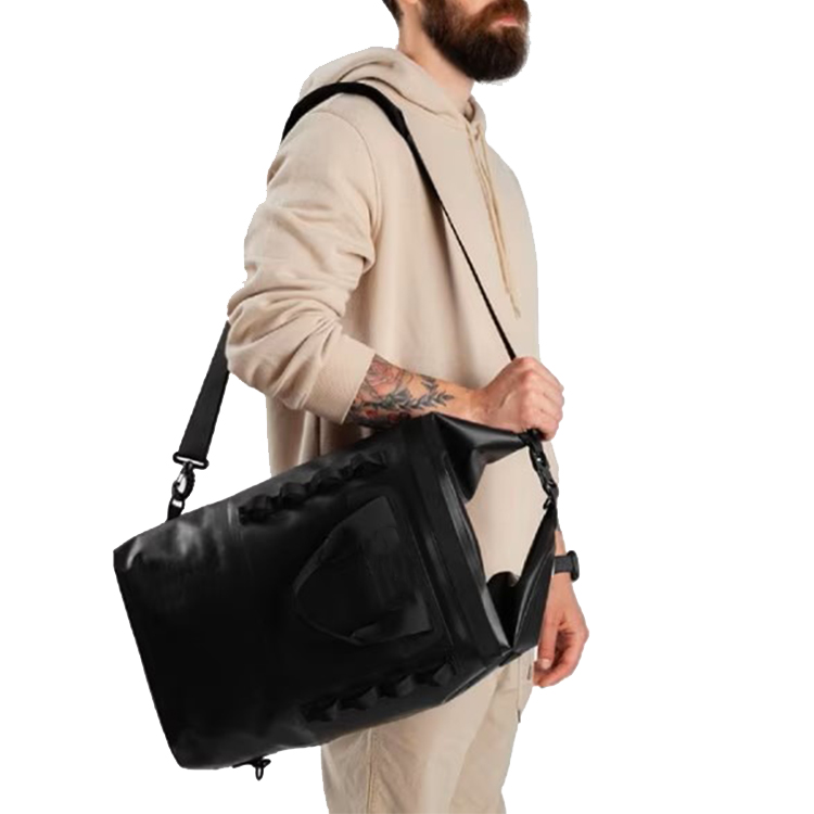 Black Classic 45L One Shoulder Bag Waterproof Dry Shoulder Bag For Laptop Storage 
