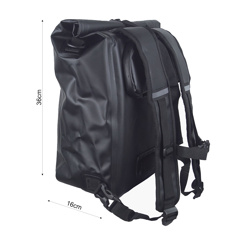 Bike Bag Supplier 100% Waterproof Bike Ripstop Roll Top Closed Bike Bags For Rear Rack 