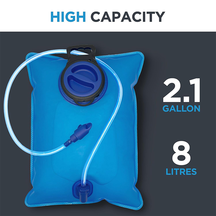 Water Bladder Manufacturer 8L Large Capacity TPU Material Hydration Reservoir For Camping Travelling 