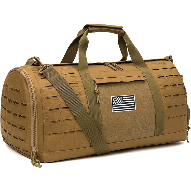 Tactical backpack Manufacturer 40L Duffel Bag Laser Molle System Shoes Compartment For Weekender Bag