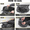 Large Waterproof Rolltop Duffel Bag-Heavy Duty Motorcycle Dry Bag for Traveling, Camping,