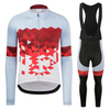 Long Sleeves Thermal Fleece Bike Jersey + Bib Pants, Winter Cycling Clothing Set for Men, Men Cycling Jersey