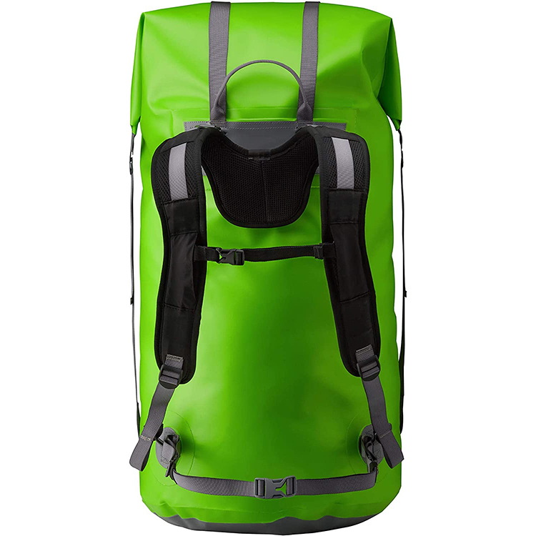 Dry Bag Supplier Removable Shoulder Strap Large Capcity 60L Dry Backpack In Lemo Green Color 