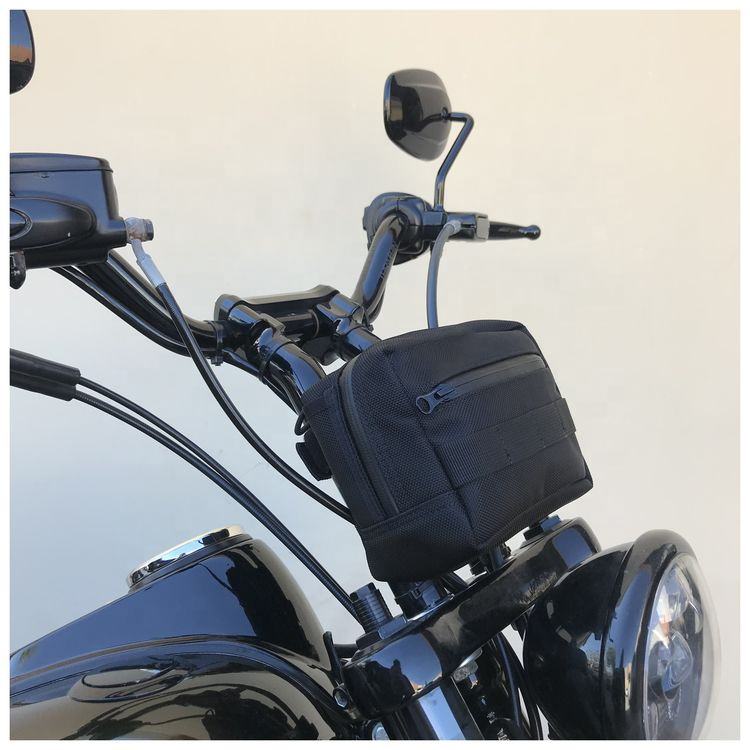 Water Resistance Nylon Material YKK Zipper Small Waterproof Motorcycle Handlebar Bag 