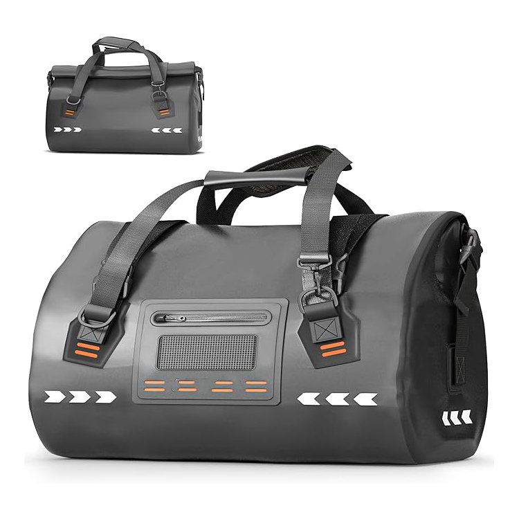 Large Waterproof Rolltop Duffel Bag-Heavy Duty Motorcycle Dry Bag for Traveling, Camping,