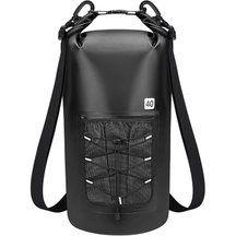 Rolling Top Closed Dry Bag Black 500D PVC Dry Bag For Swimming Floating 