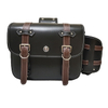 Wholesale Soft Side Motorcycle Bag Leather Waterproof Side Part Saddlebags For Sale 