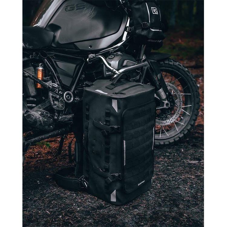 Waterproof Nylon Travel Bag Expand Molle Panel Top YKK Zipper Motorcycle Baddlebags 
