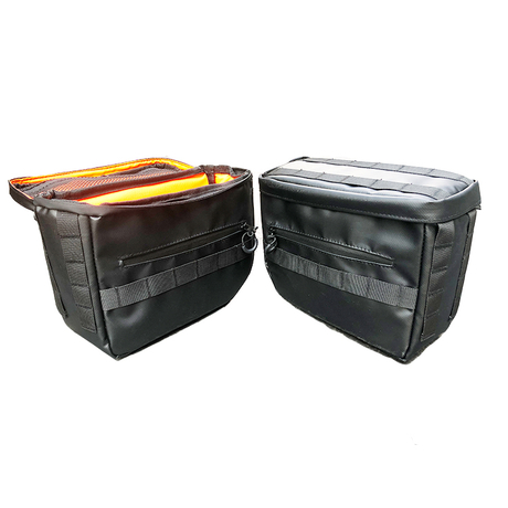 Outdoor Motor Waterproof 500D PVC Tarpaulin Material Saddlebags For Motorcycle Travelling 