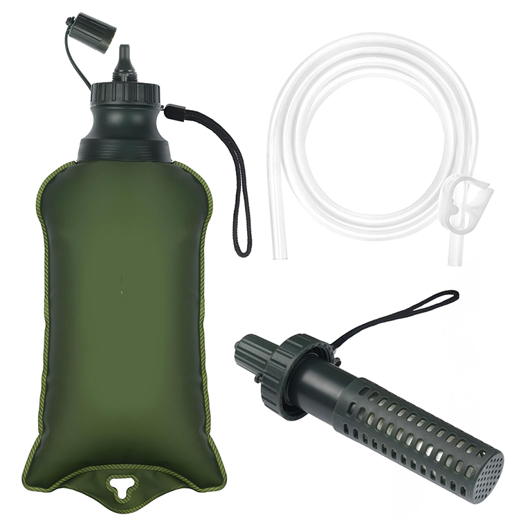 Custom Logo Hand Holder Soft Flask, Soft Flask Driniking Bottle With Filter For Camping 