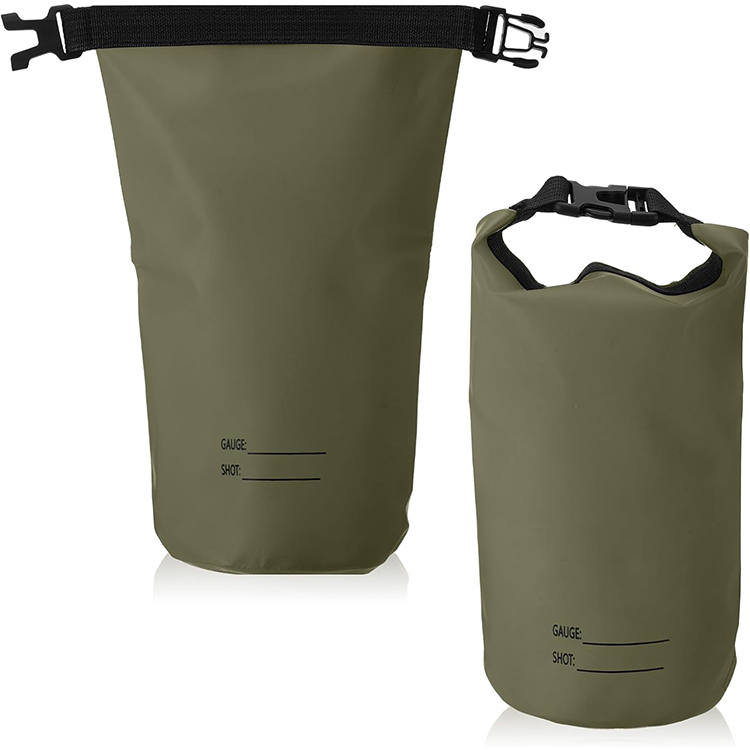 Customize Logo Welded Dry Ammo Pouch Sporting Roll-top Bag for Hunting, Shooting, Buckle Closure 