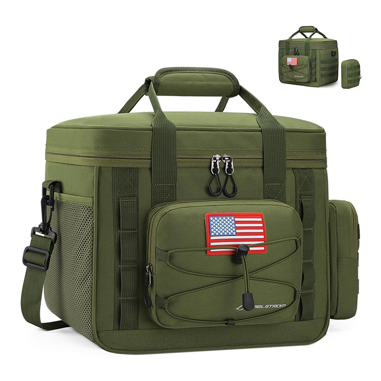 Wholesale Lunch Box Cooler 20 Cans Large Leakproof Soft Cooler Bag with Detachable MOLLE Bags