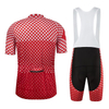 Spot Pattern Short Sleeves Summer Bike Jersey + Bib Pants, Winter Cycling Clothing Set for Men