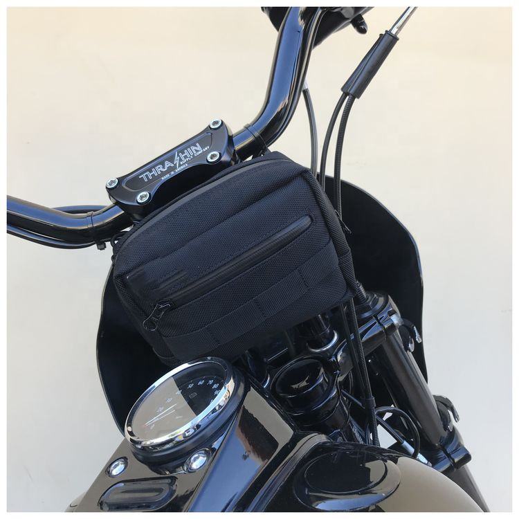 Water Resistance Nylon Material YKK Zipper Small Waterproof Motorcycle Handlebar Bag 