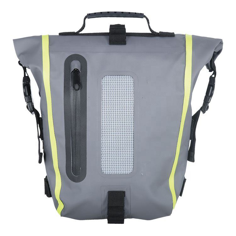 Clear Window 500D PVC Tarpaulin Waterproof Side Motorcycle Waterproof Backpack 