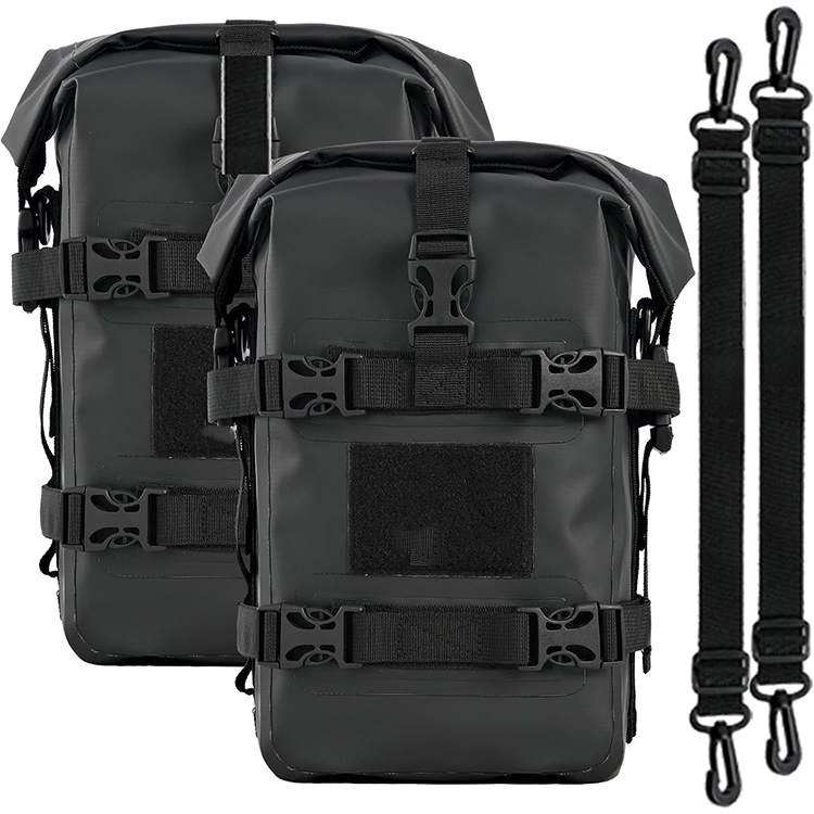 Motorcycle Crash Bar Bag Waterproof 5L Bumper Duffel Side Bags with Shoulder Strap