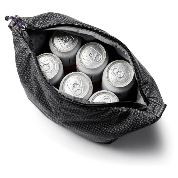 Soft Insulated Cooler Bag Collapsible Dry Ice Rolling Top Closed 6 Can Cooler Bags 