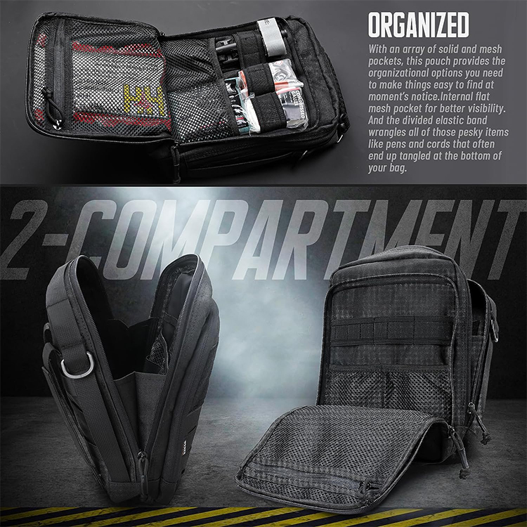 Tactical Bag Wholesale Utility EDC Pouch Organizer Modular Tool Layer Design Medical EMT Attachment Bag
