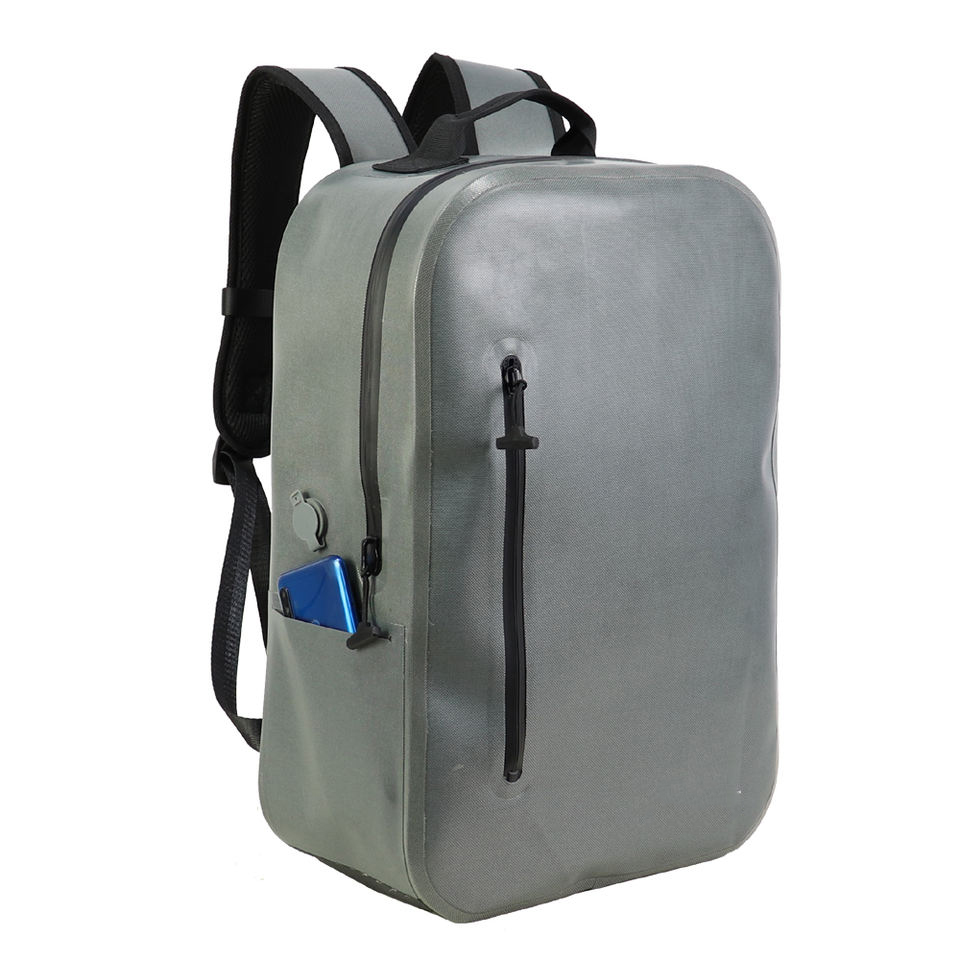 Airtight Zipper Closed Laptop Pocket Inside Functional Waterproof Backpack For Fishing 