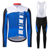 Men's Cycling Clothing Set Customize Pattern Cycling Jersey Zipper Pocket Bike Outfit Cycling Bib Pants 3D Padded