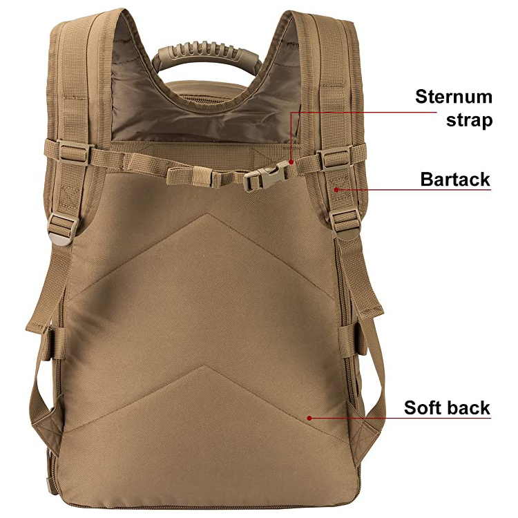 Tactical Bag Manufacturer Waterproof Rucksack Coyote Color Large Capacity Tactical Backpack For Men