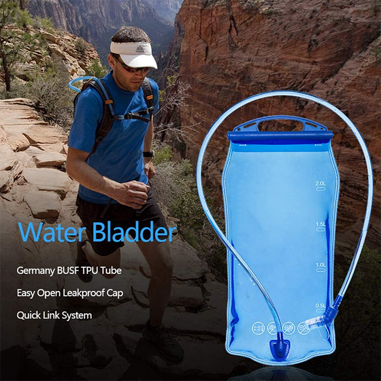 1Liter BPA Free TPU Custom Water Bladder Manufacturer With Bite Valve 
