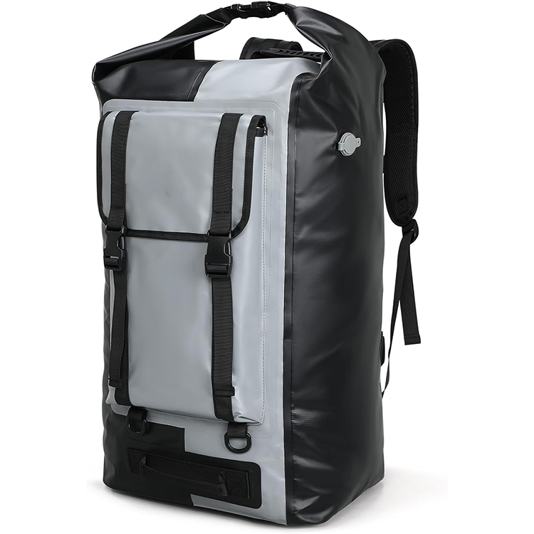 Dry Bag Manufacturer 100% Waterproof 60L 100L Front Cover Pocket Dry Bag Backpack For Kayaking Floating 