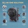 Waterproof Fishing Sling Backpack Bag with Rod Holder,Gear Loops - Submersible Zipper 