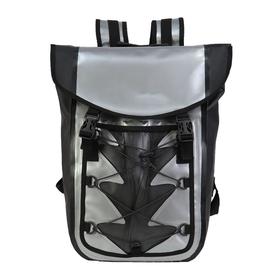 Customize Logo Dry Backpack Waterproof Drypack Classic Grey 500D PVC Rain Cap Dry Backpack