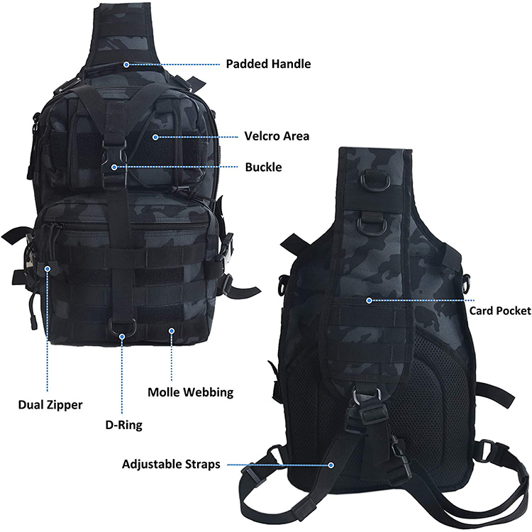 Customized Military Backpack Wholesale Tactical Bag Manufacturer Waterproof Tactical Shoulder Bag Molle Sling Bag