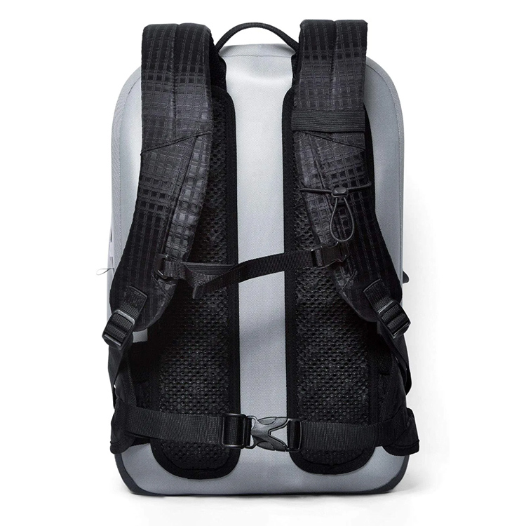 Wholesale Rainy Day Backpack Airtight Zipper 840D TPU Grey Color Dry Backpack 