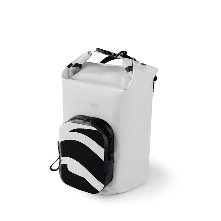 Roll Top Closed Front Zipper Pocket Dry Bag Recycle PVC Ocean Pack Dry Bag For Swimming Beach 
