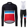 Men's Cycling Clothing Set Customize Pattern Cycling Jersey Zipper Pocket Bike Outfit Cycling Bib Pants 3D Padded