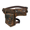 Coyote Color Classic Leather Men Waist Bag Chest Leg Bag for Outdoor Riding 