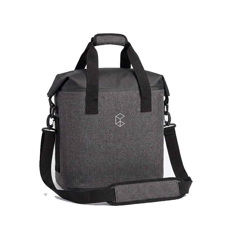Rolling Top Closed Dry Cooler Soft Daypack 2 Days Storage 12 Cans Soft Cooler Tote Bag For Lunch Bag 