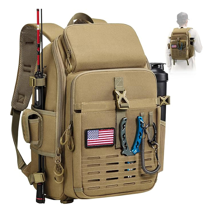 Wholesale Customize Waterproof Tool Bag Storage Molle Extra Room Fishing Tackle Bag For Sale 