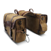 Vintage Wholesale Canvas, Motorcycle Panniers Side Bags Compatible with Harley Honda