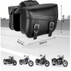 Motorcycle Saddlebags, 30L Large Capacity Saddle Bags Motorcycles, PU Leather Motorcycle Luggage Bag for Sportster Softail Dyna
