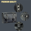 Leather Handlebar Bag Front Fork Bag, Sissy Bar Bag Universal Travel Accessory Pouch