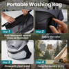 Travel Portable Washing Bag, 2-in-1 Air Valve Design for Separate Washing and Less Water Use
