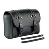 Leather Handlebar Bag Front Fork Bag, Sissy Bar Bag Universal Travel Accessory Pouch