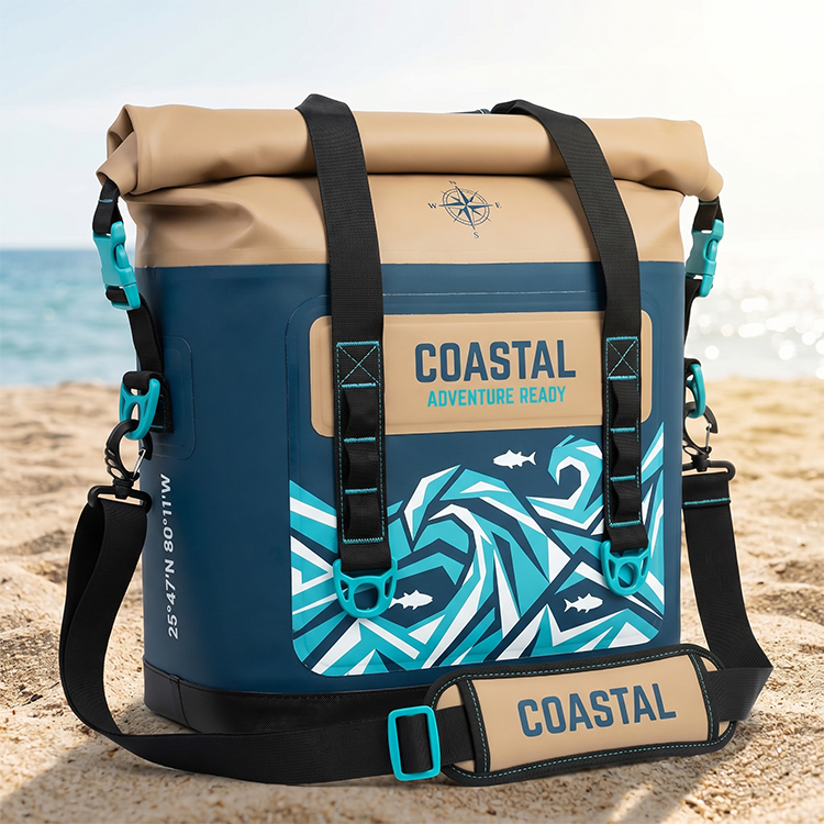 Rolling Top Closed Dry Cooler Bag 2 Days Storage 36 Cans Soft Cooler Backpack In New Design 