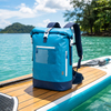Wholesale 600D TPU Lake Blue Rolling Top Customized Waterproof Dry Backpack For Floating Swimming 