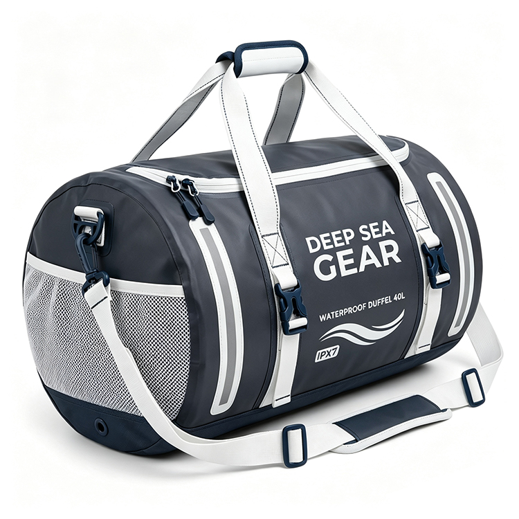 Manufacturer 500D PVC Customize Pattern Printing Waterproof Zipper Zipper Waterproof Duffel Bag For Boating