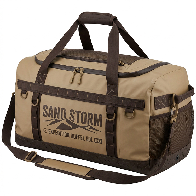Wholesale 60L Duffel Tote Handle Zipper Customize Color Brand Waterproof Duffel Bag For Travelling