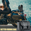 Leather Handlebar Bag Front Fork Bag, Sissy Bar Bag Universal Travel Accessory Pouch